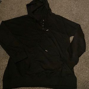 Womens Black Hoodie Sweatshirt